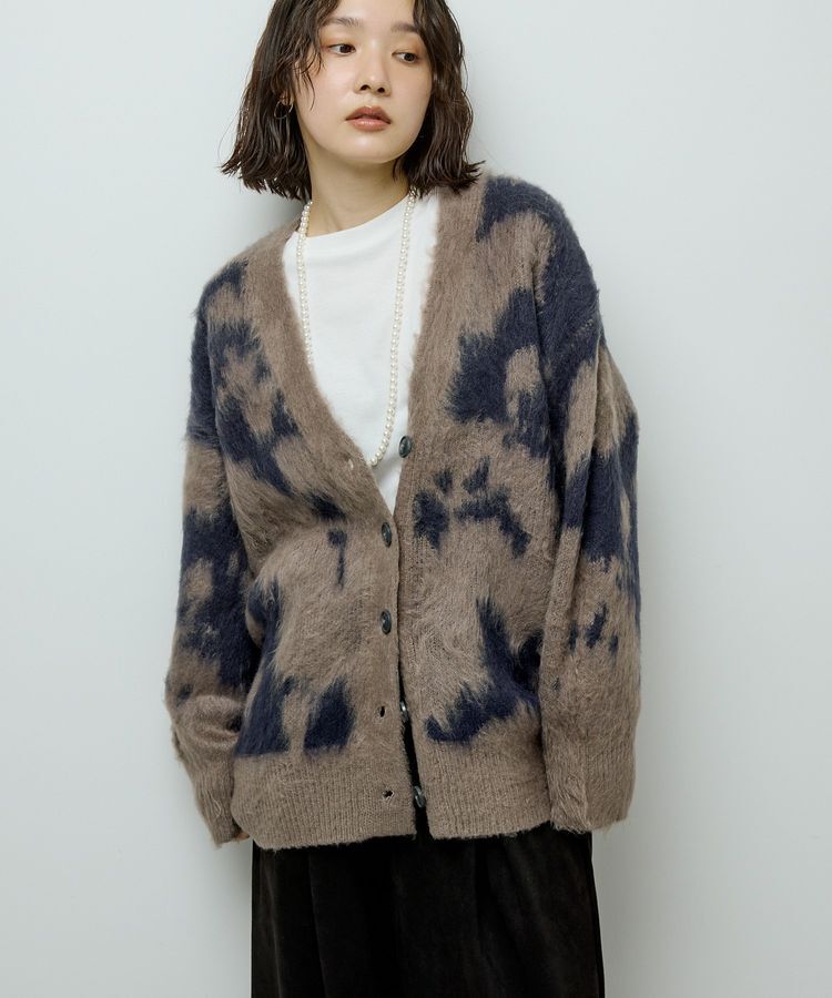 Green Parks「アニマル柄カーディガン」|カーディガン|