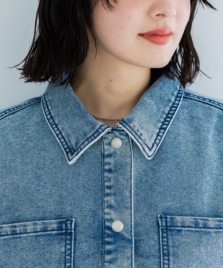 Green Parks「デニムシャツブルゾン」|テーラードジャケット|