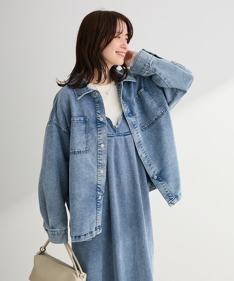 Green Parks「デニムシャツブルゾン」|テーラードジャケット|