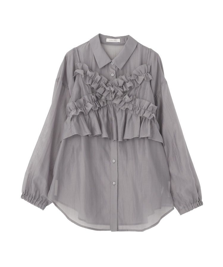 Green Parks「【WEB限定】SET2点フリルビスチェ+シャツチュニックⅡ」|シャツ・ブラウス|