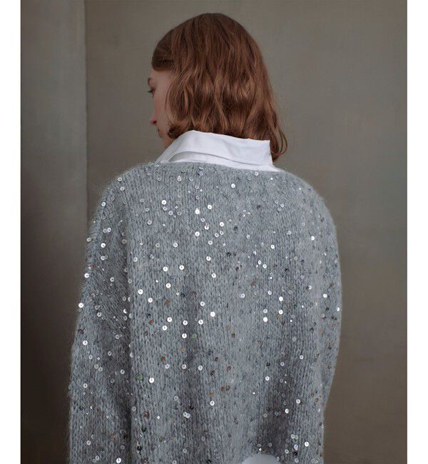 allureville「スパンコールモヘヤプルオーバー」|ニット・セーター|