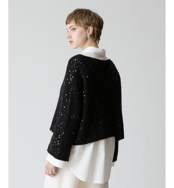 allureville「スパンコールモヘヤプルオーバー」|ニット・セーター|