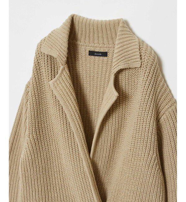 allureville「片畦ニットコート」|ダッフルコート|