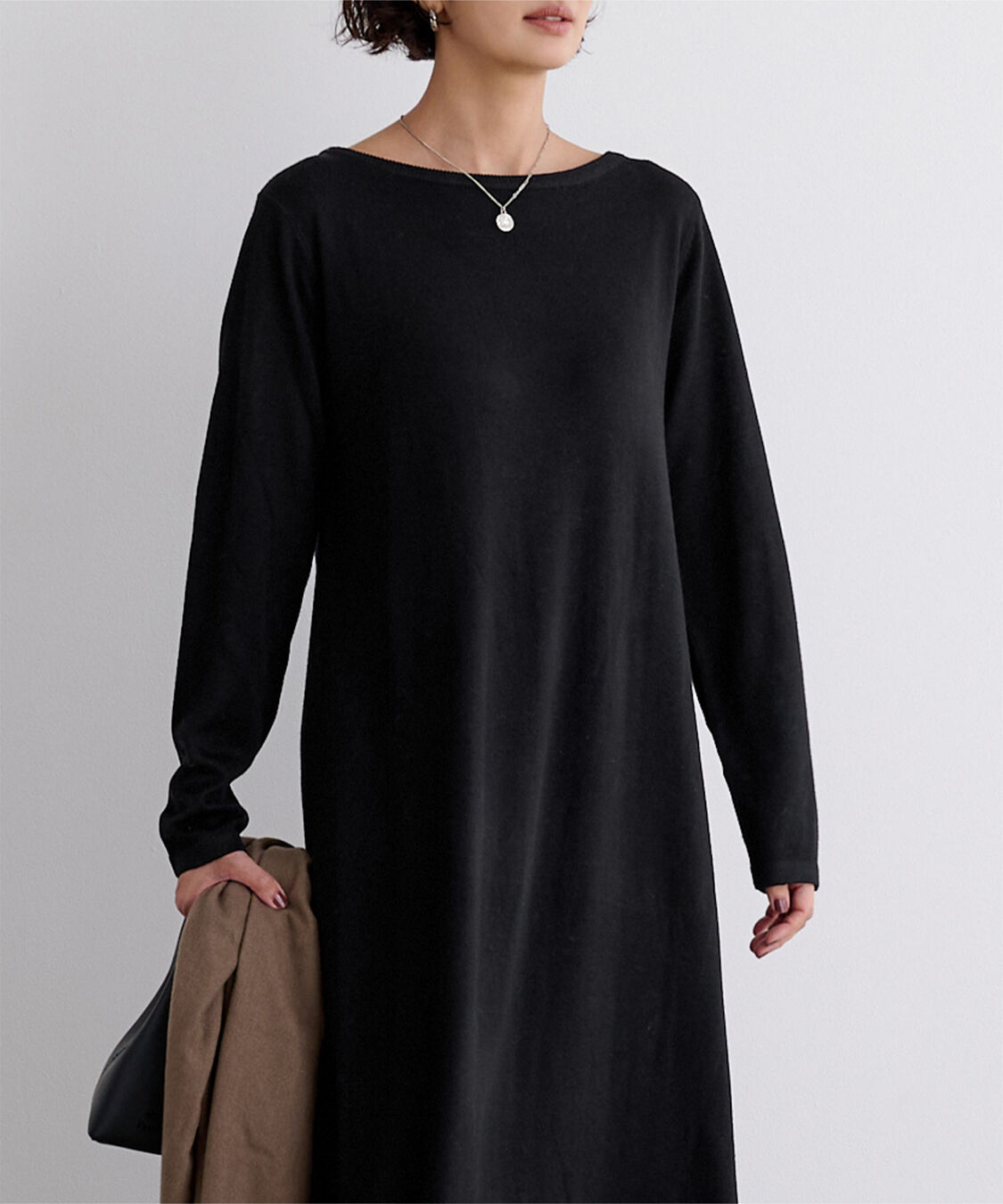 ur's「ボートネックロングニットワンピース」|ワンピース|