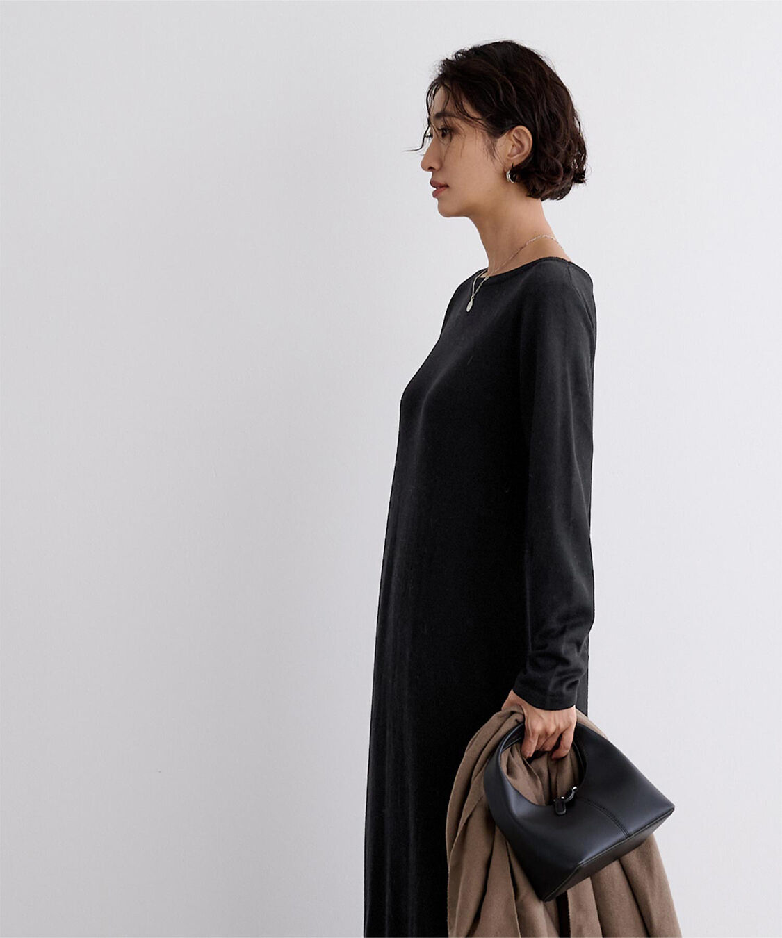 ur's「ボートネックロングニットワンピース」|ワンピース|