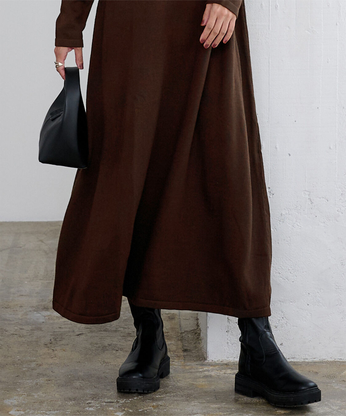 ur's「ボートネックロングニットワンピース」|ワンピース|