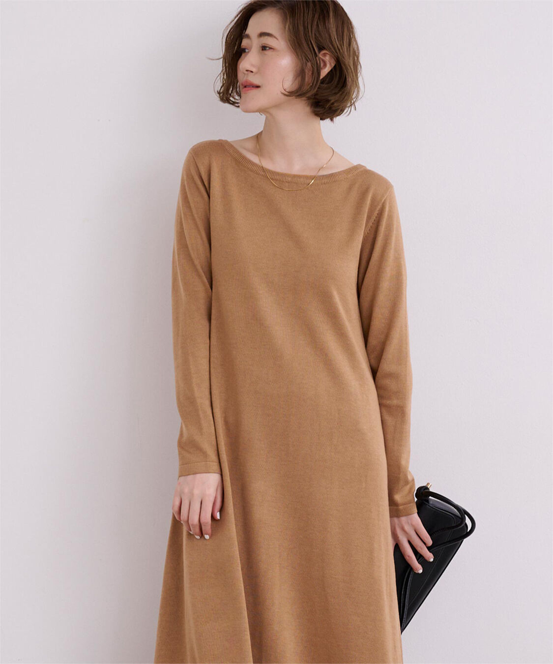 ur's「ボートネックロングニットワンピース」|ワンピース|