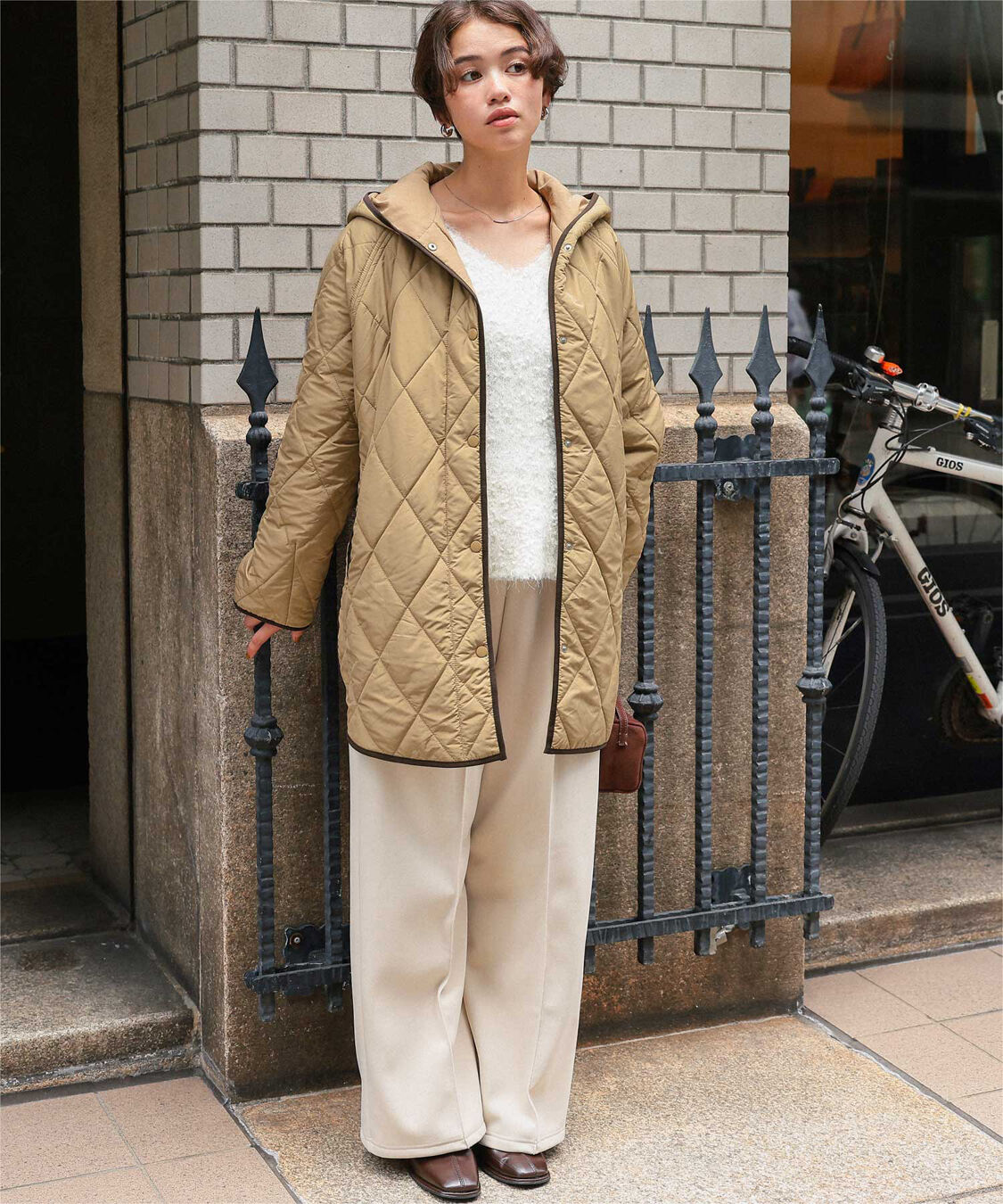 titivate「フーデットキルティングショートコート」|その他|