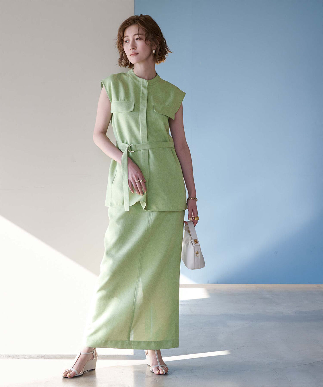 ur's「リネンライクノースリーブトップス」|シャツ・ブラウス|