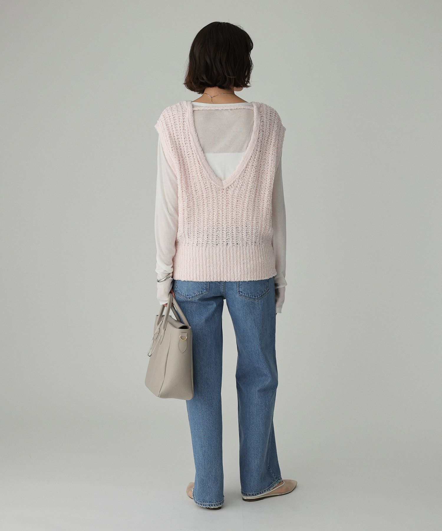 BABYLONE「ドレスヤーンニットベスト」|ニット・セーター|