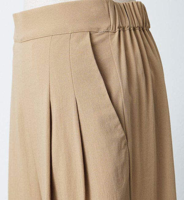  「レーヨンナイロンストレッチタックワイドパンツ」|その他|