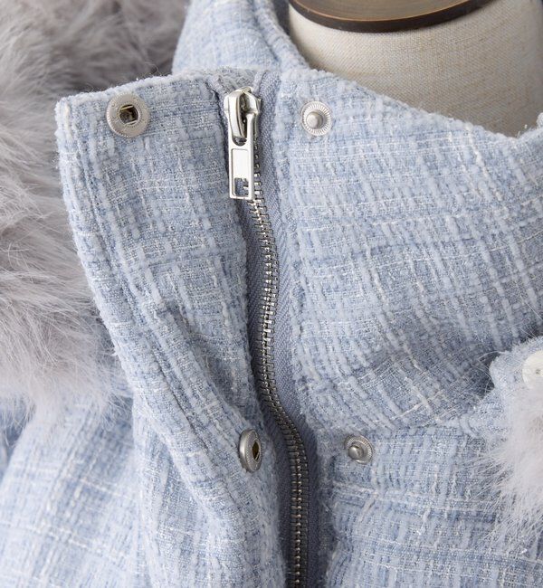  「ベルト付きフェイクファーフードフェイクダウン」|その他|