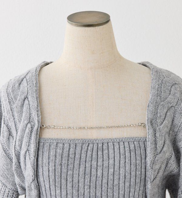  「ケーブルニットアンサンブル」|ニット・セーター|