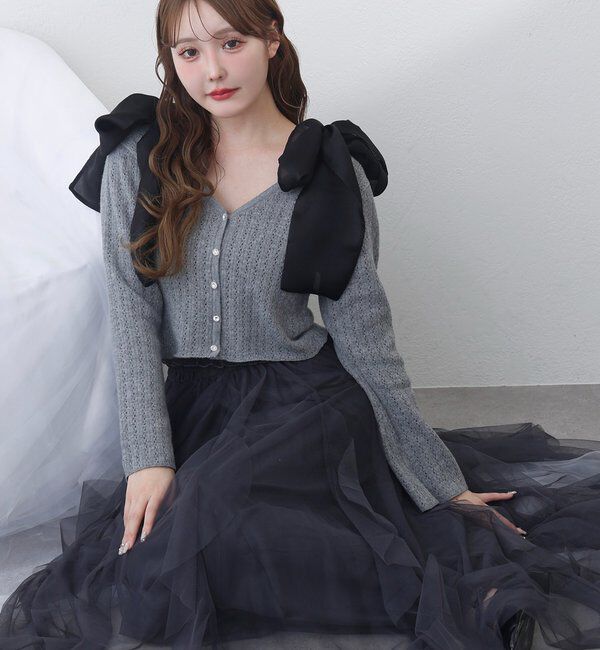  「チュールフリルロングスカート」|スカート|