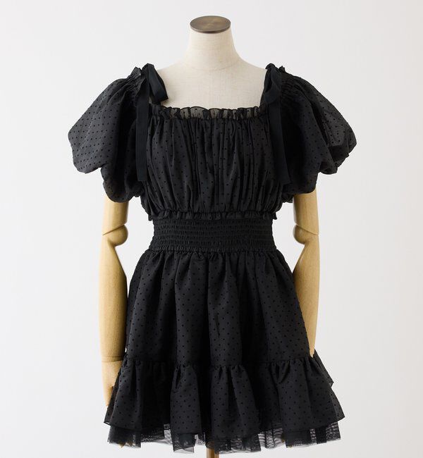  「半袖愛されメロチュニック」|シャツ・ブラウス|ブラック