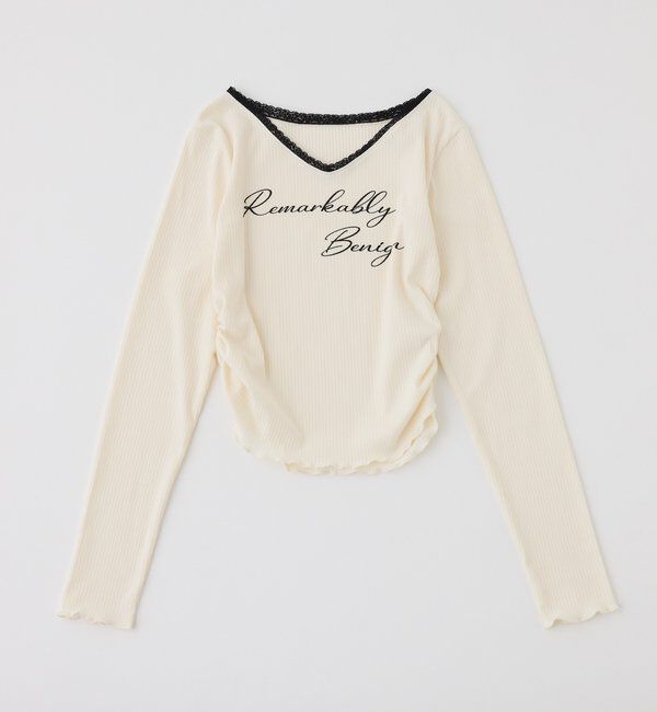  「ロゴテレコトップス」|プルオーバー|アイボリー