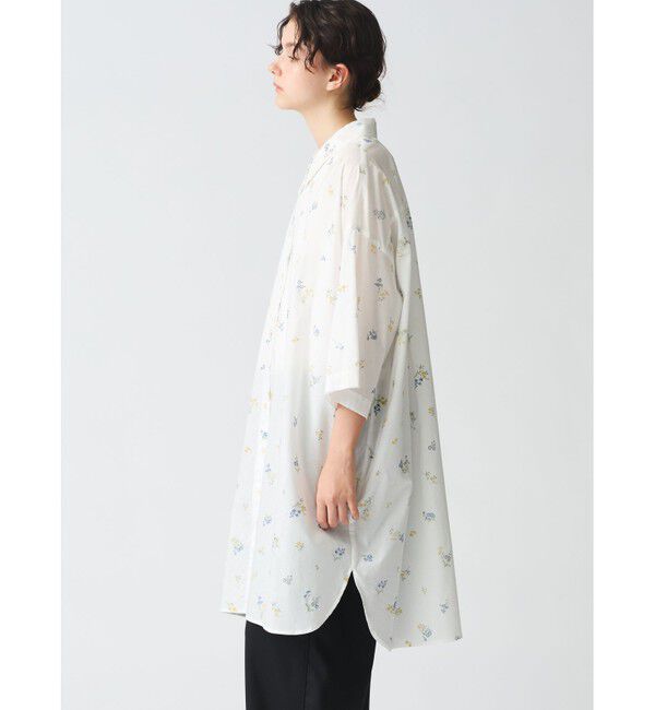 mizuiro ind「mizuiro ind スモールフラワープリントシャツワンピース」|ワンピース|