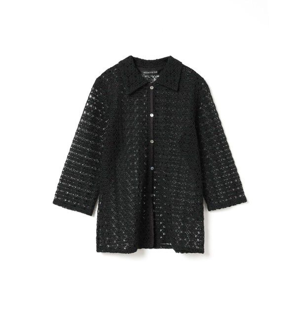 mizuiro ind「mizuiro ind レースシャツ」|シャツ・ブラウス|ブラック