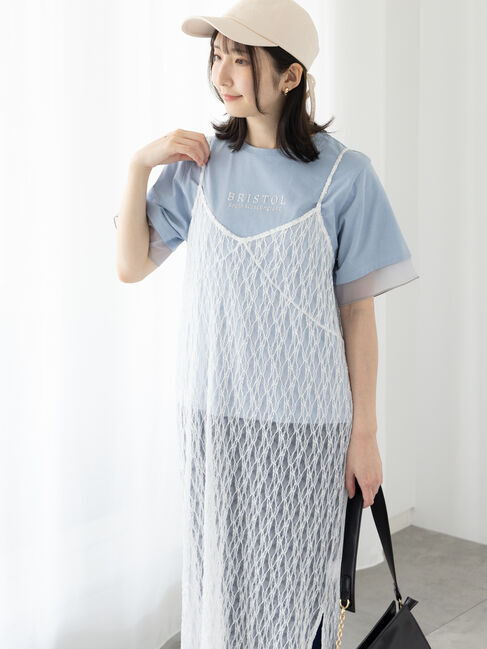 Te chichi TERRASSE「チュールレースキャミワンピース」|ワンピース|オフホワイト