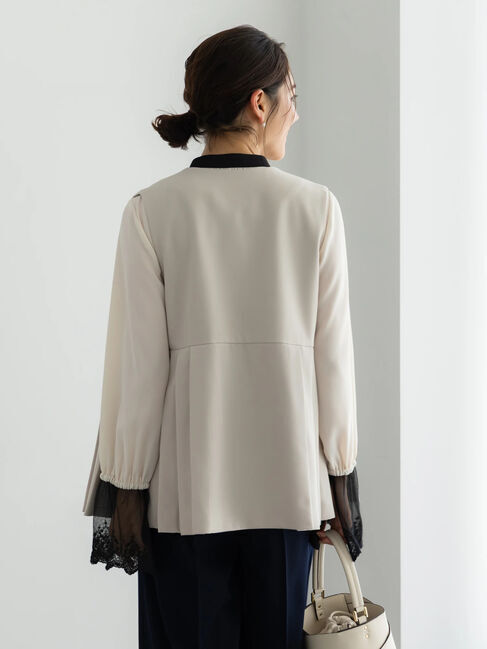 Te chichi「【セレモニーアイテム】サイドプリーツペプラムジレ（セットアップ可）」|ダウンベスト・ベスト|