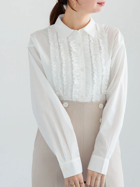 Te chichi「フロントフリルシャツ《2026 spring catalog item》」|シャツ・ブラウス|オフホワイト