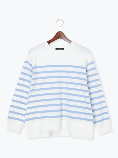 Te chichi「ボーダーボックスシルエットプルオーバー」|ニット・セーター|