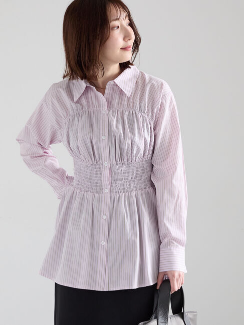 Te chichi「ペプラムシャーリングシャツブラウス」|シャツ・ブラウス|