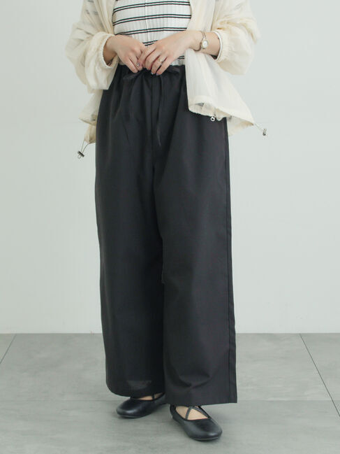 Samansa Mos2「【イージーケア】イージーストレートパンツ」|その他|ブラック