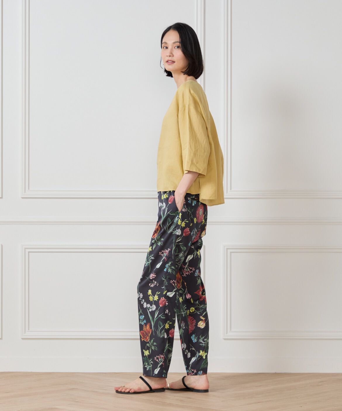 7-IDconcept.「《大きいサイズ》リネンワイドシルエットブラウス」|シャツ・ブラウス|