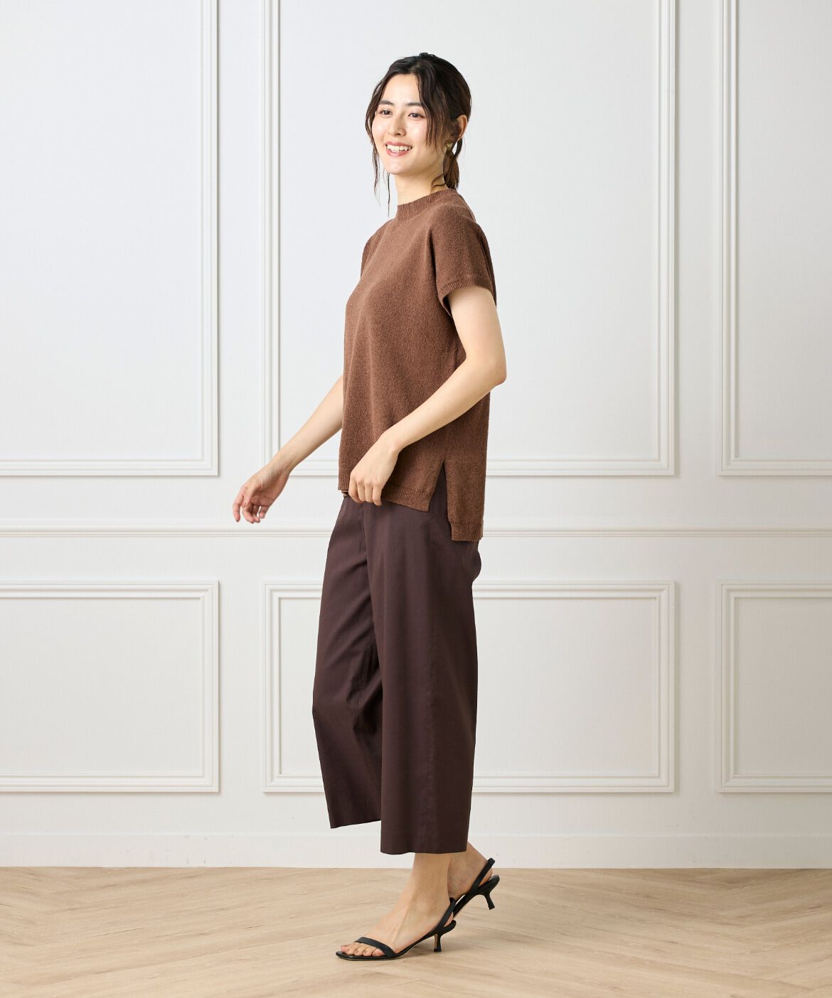 7-IDconcept.「《大きいサイズ》ワイドクロップトパンツ」|その他|