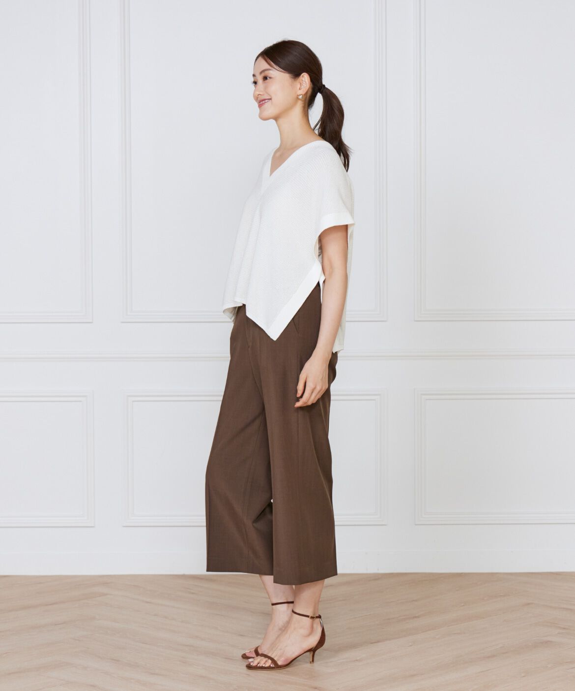 7-IDconcept.「ワイドクロップトパンツ」|その他|