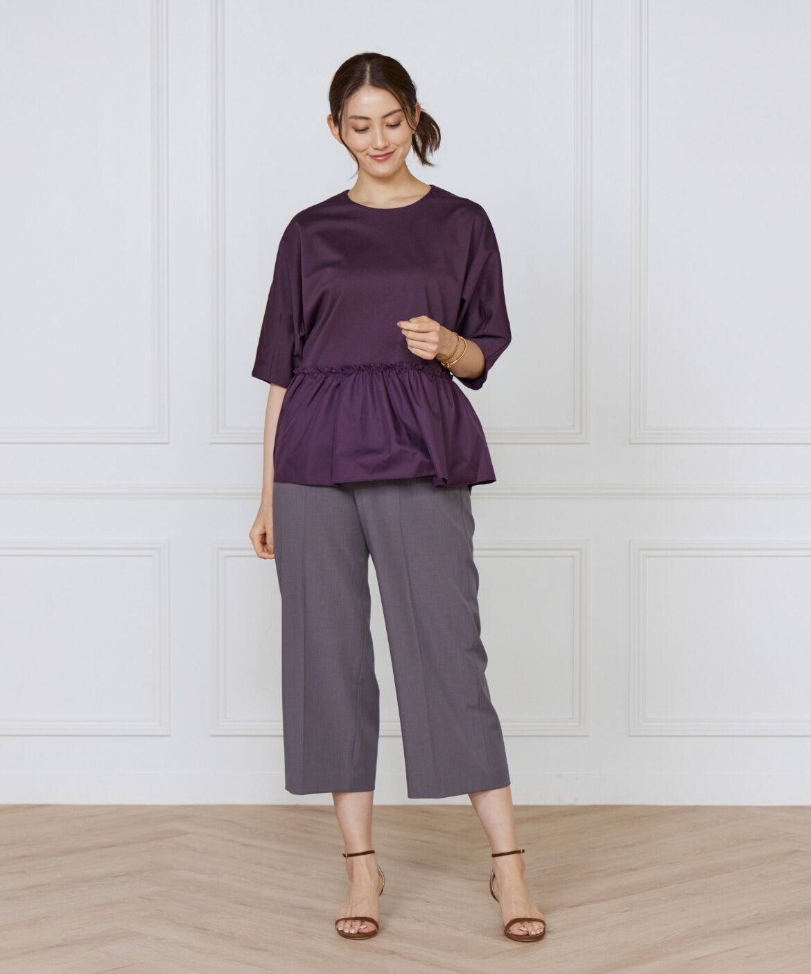 7-IDconcept.「ワイドクロップトパンツ」|その他|