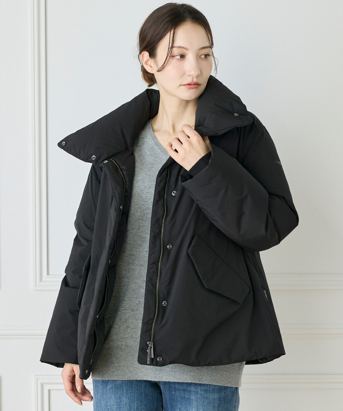 INED「LUXURY COCOON JK ジャケット《WOOLRICH/ウールリッチ》」|ダウン|ブラック