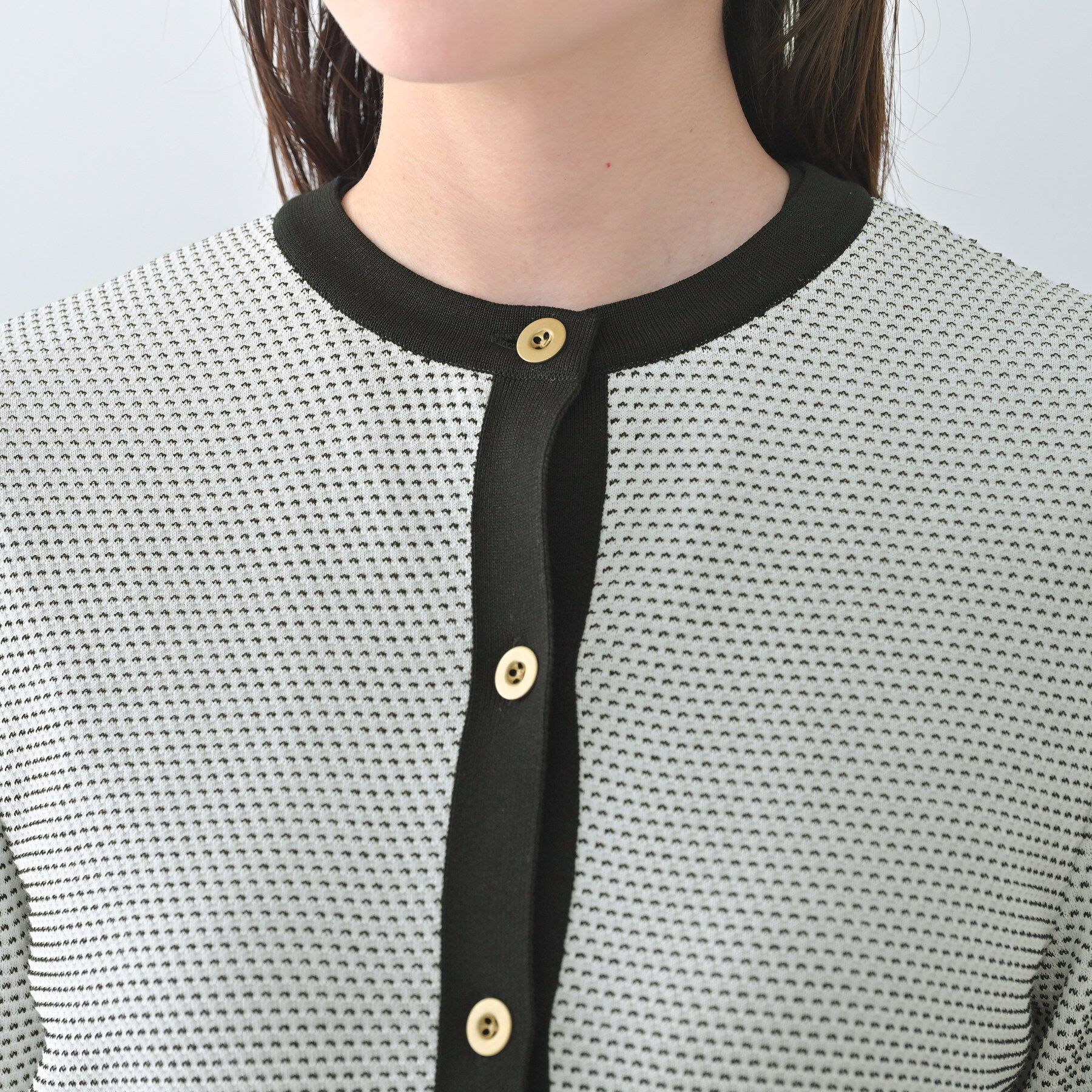 UNTITLED「配色ハイゲージニットカーディガン」|カーディガン|