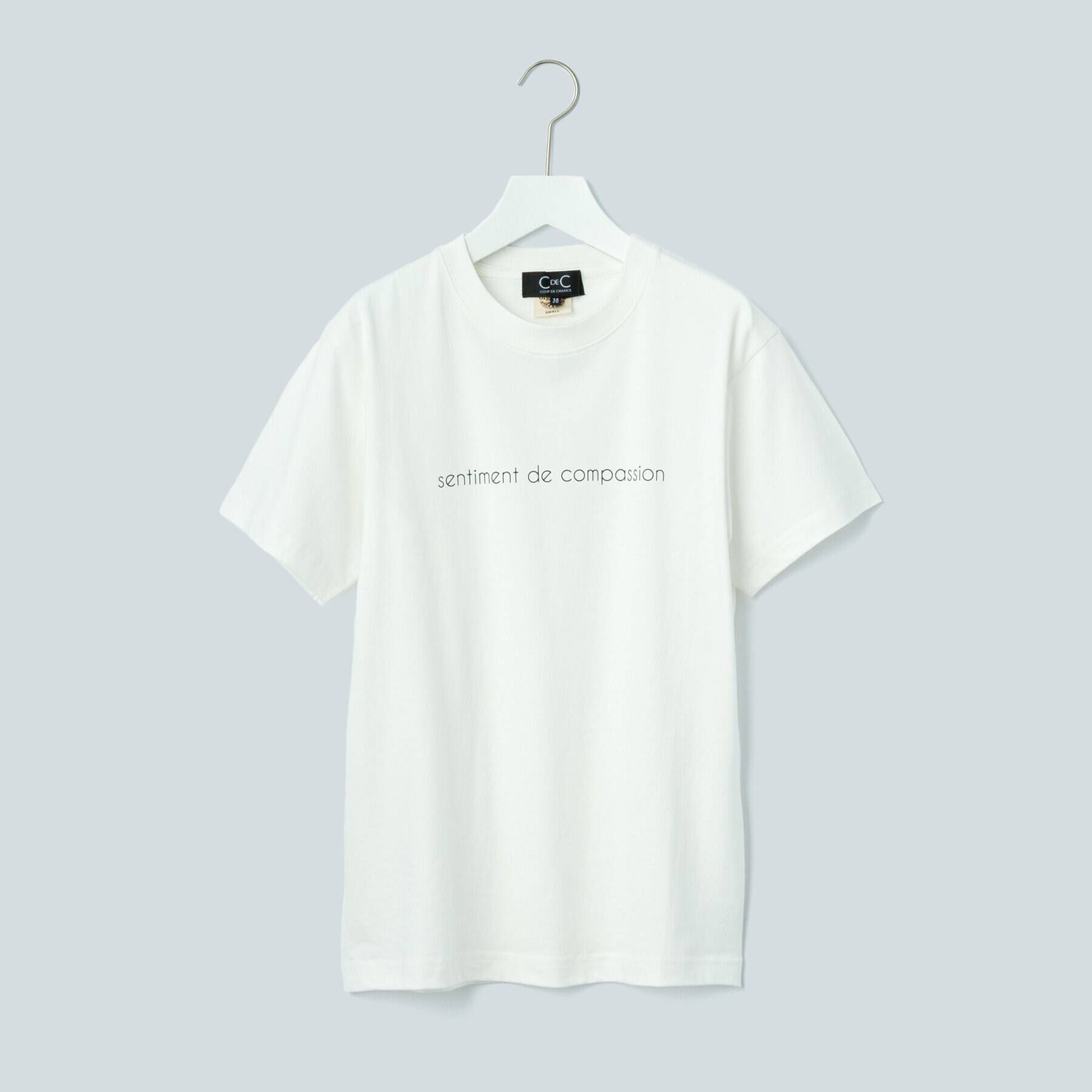 COUP DE CHANCE「【WORLD for the World】メッセージプリントTシャツ」|Tシャツ・カットソー|アイボリー(004)