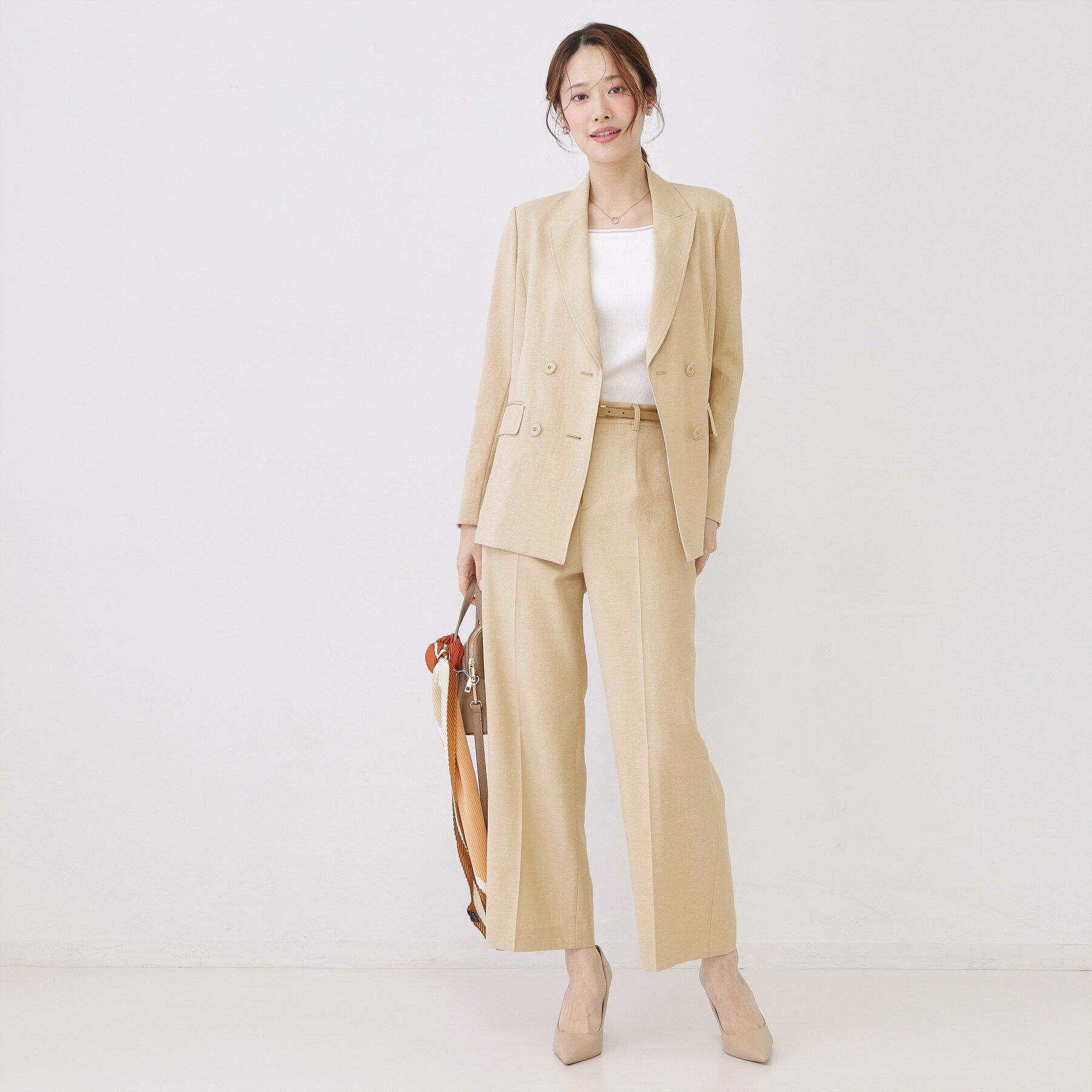 COUP DE CHANCE「【手洗い可／日本製／裏地無し／清涼感／セットアップ可】ダブルジャケット」|テーラードジャケット|