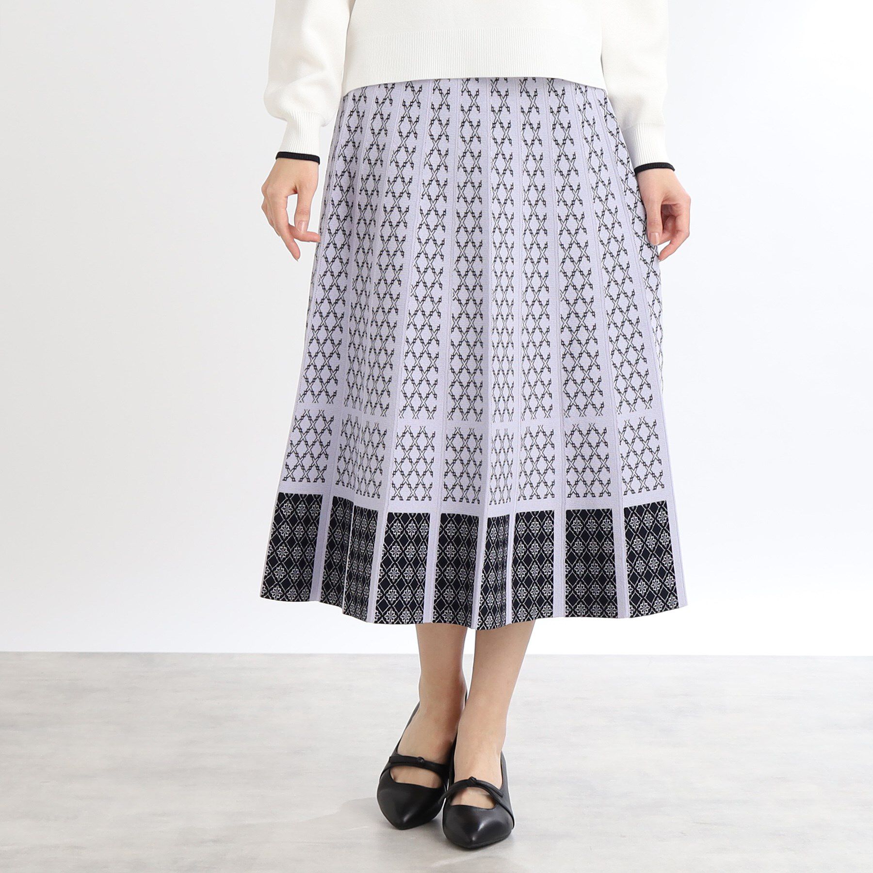 Reflect「【WEB限定カラーあり／ウエスト紐調節／セットアップ可】ジャカードスカート」|スカート|