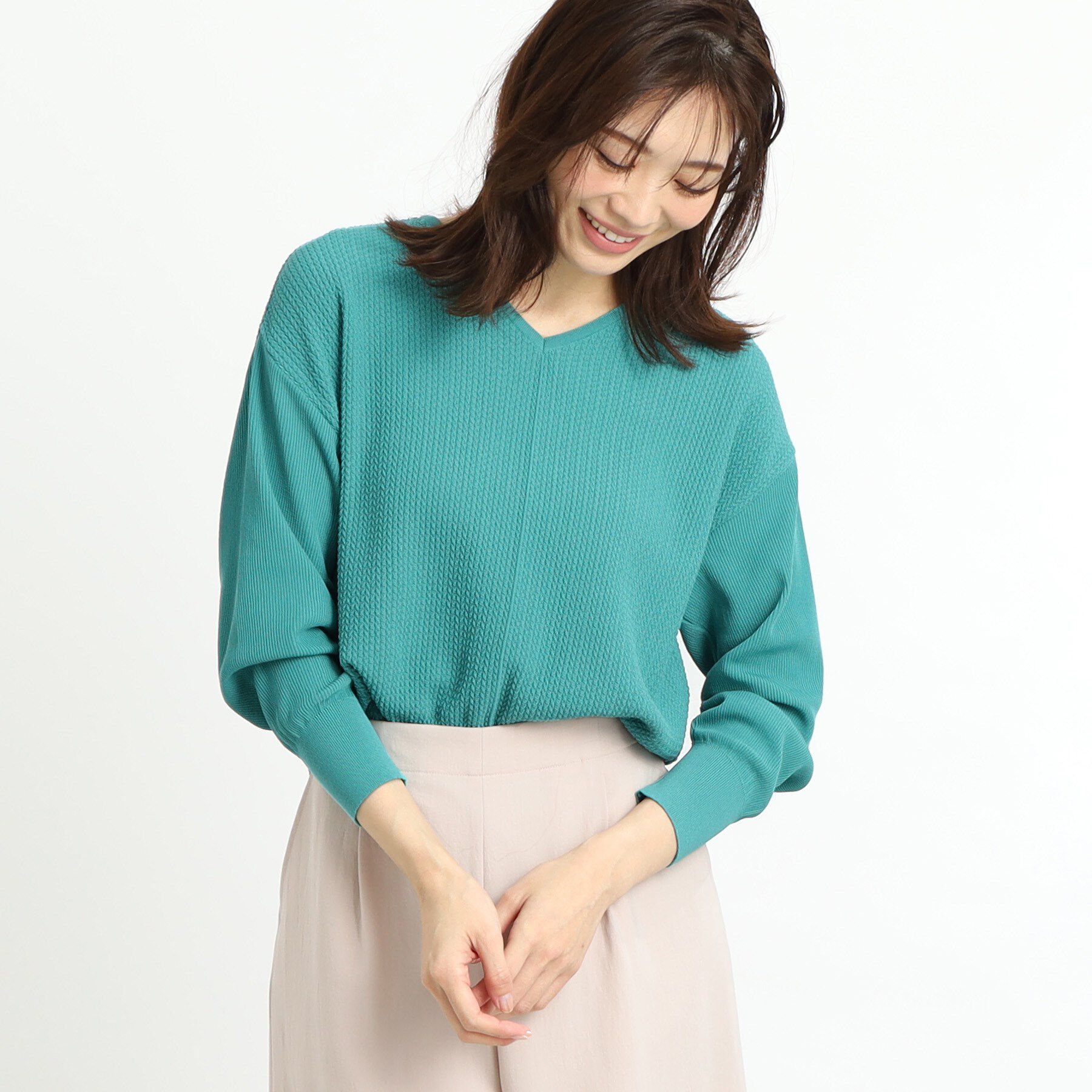 Reflect「【WEB先行カラーあり／ヒップ周りカバー】オフボディニット」|ニット・セーター|