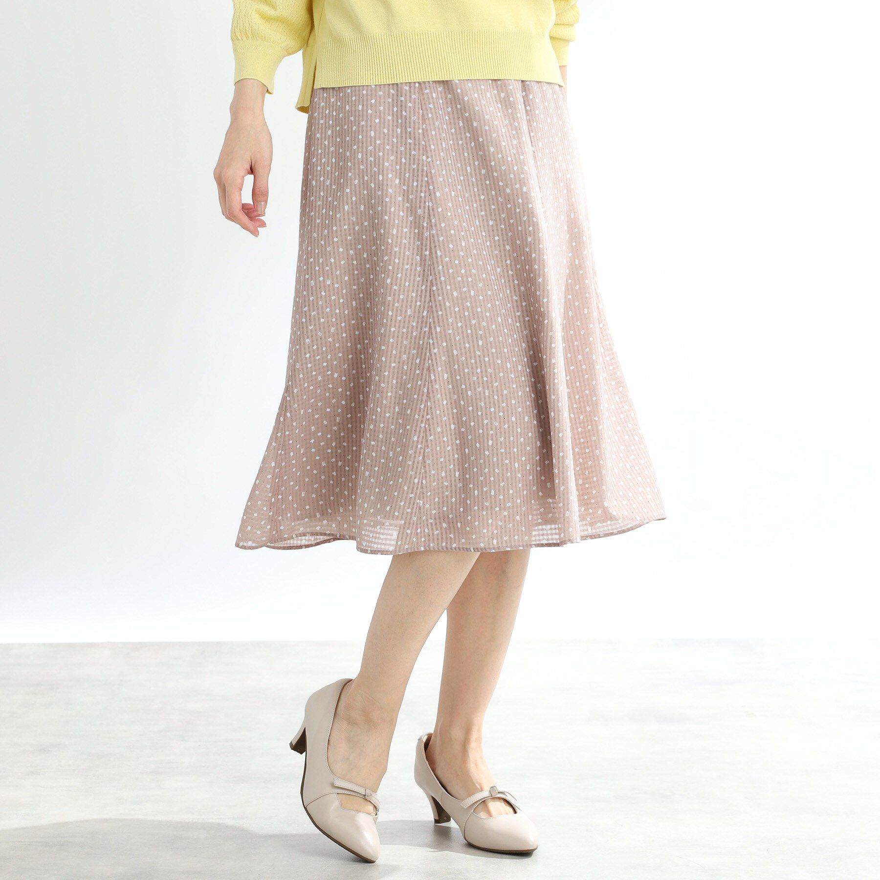 Reflect「【マシンウォッシュ可／セットアップ可能】コツキ柄プリントスカート」|スカート|