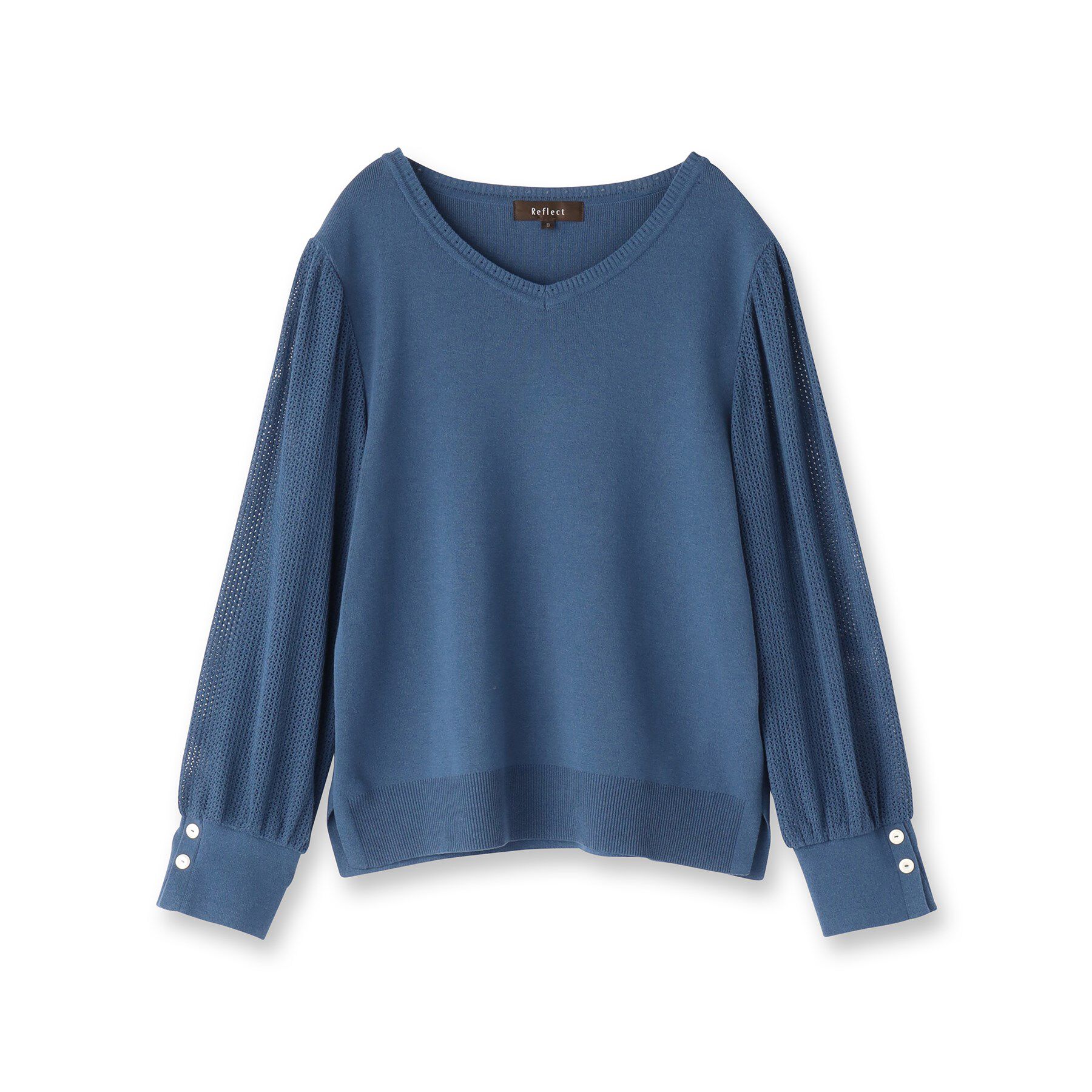 Reflect「【秋映え◎】Vネック&times;メッシュスリーブニット」|ニット・セーター|