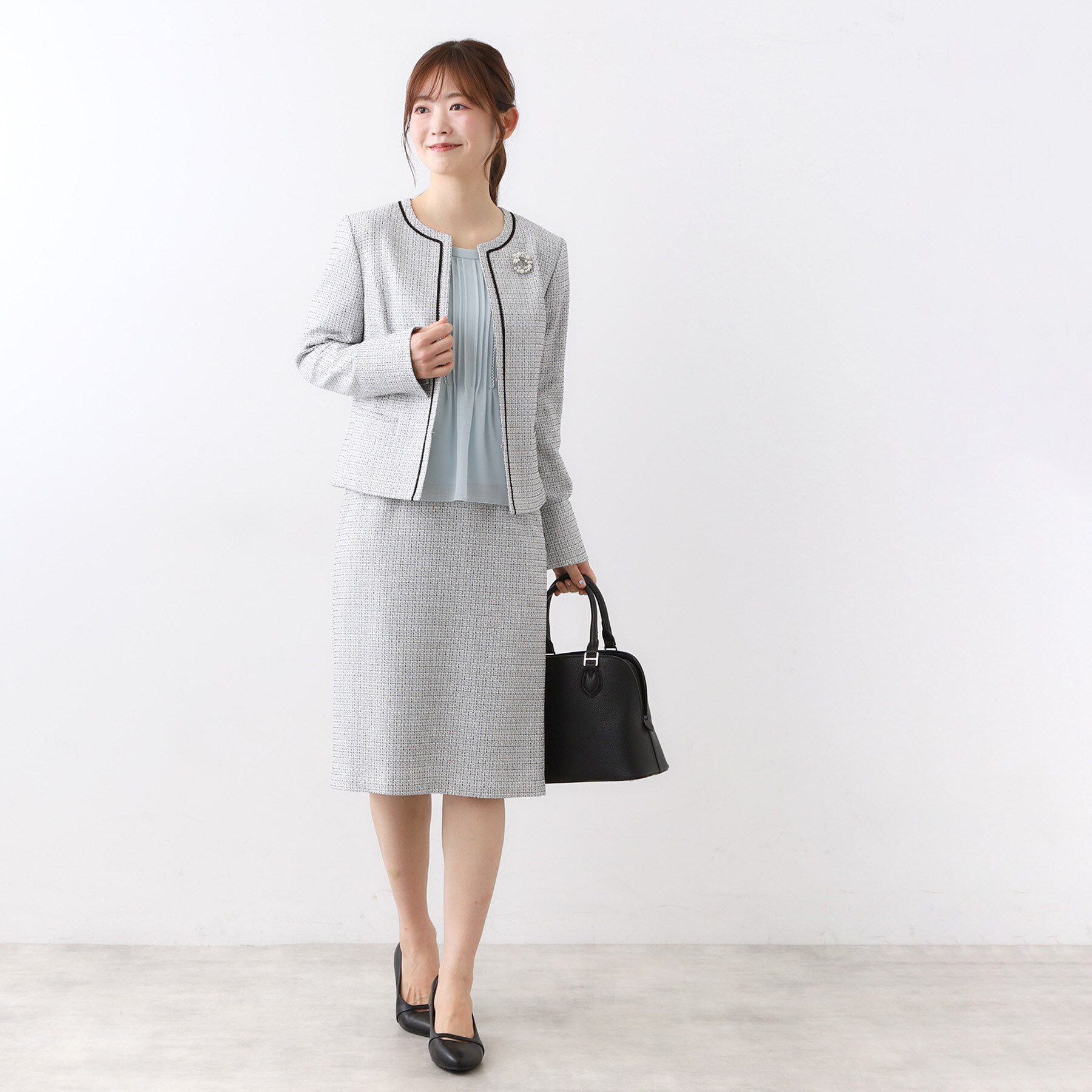 Reflect「【フォーマル／入卒／セットアップ可】ツイードジャケット」|ノーカラージャケット|