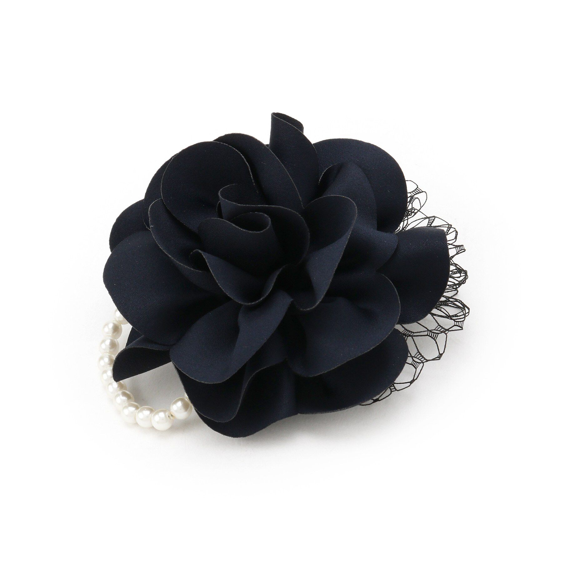 Reflect「【フォーマル／入卒】レースフラワーミニコサージュ」|ブローチ・コサージュ|ネイビー(094)