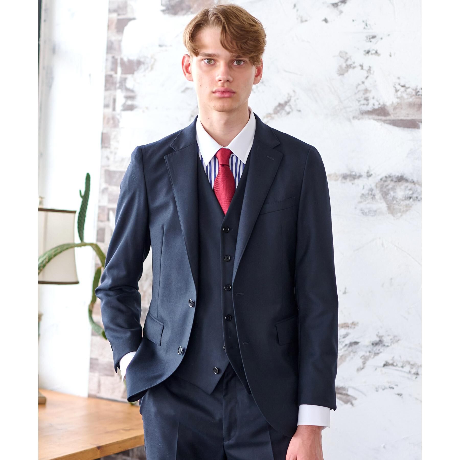 DRESSTERIOR「【セットアップ可】Super100&rsquo;s スリーピース SET UP ジャケット」|テーラードジャケット|