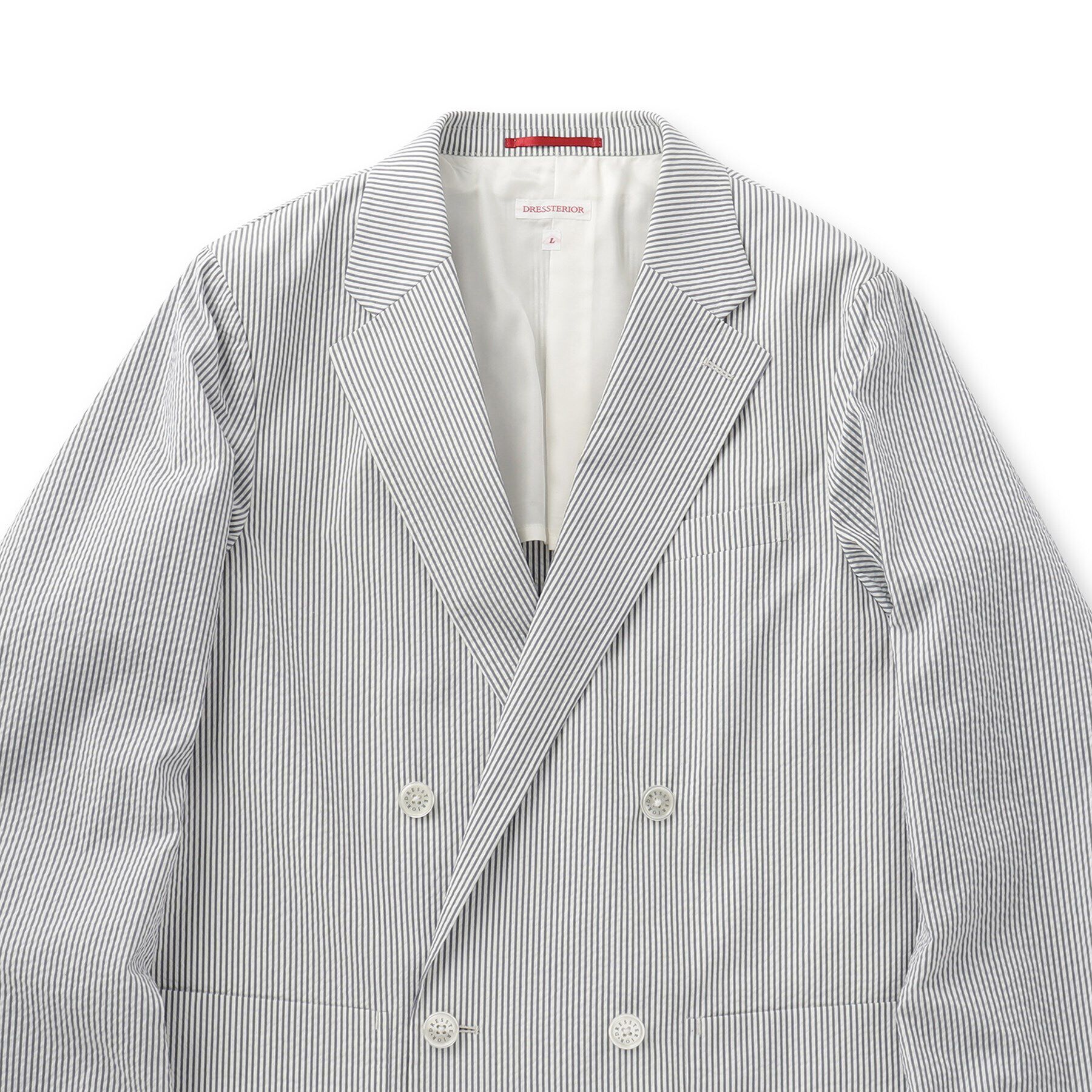 DRESSTERIOR「【セットアップ可/吸湿速乾/Safari5月号掲載】COOLMAX シアサッカー サマージャケット」|テーラードジャケット|