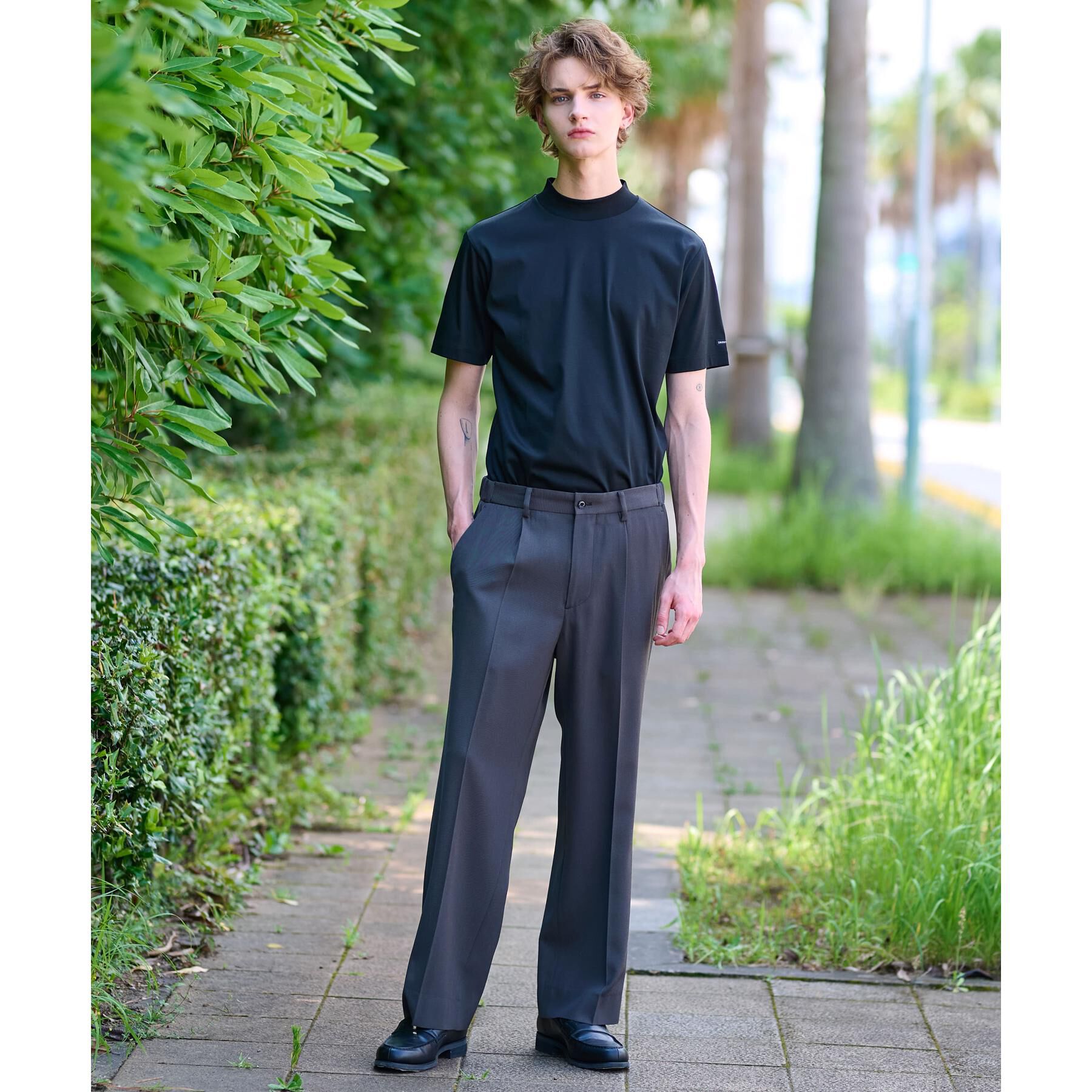 DRESSTERIOR「【接触冷感/抗菌防臭/消臭】ICE CLEAR COTTON モックネックT」|Tシャツ・カットソー|