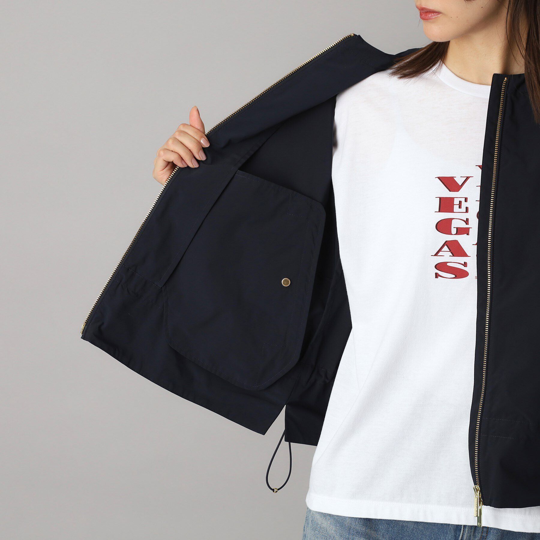 DRESSTERIOR「WOOLRICH（ウールリッチ）CITY BOMBER ノーカラージャケット」|ブルゾン・スタジャン|