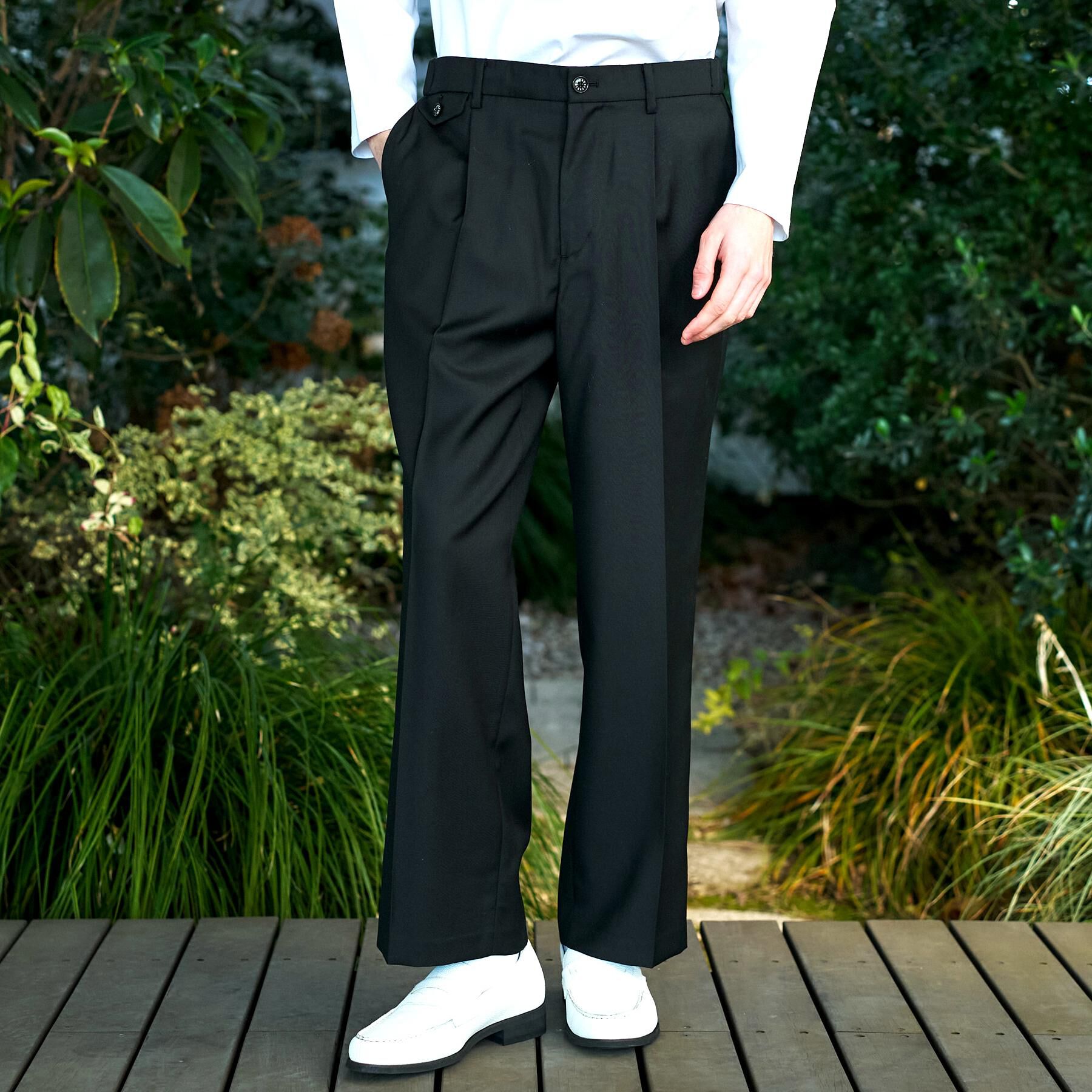 DRESSTERIOR「【家庭洗濯可】ウォッシャブル サイドゴア ワンタックワイドパンツ」|その他|