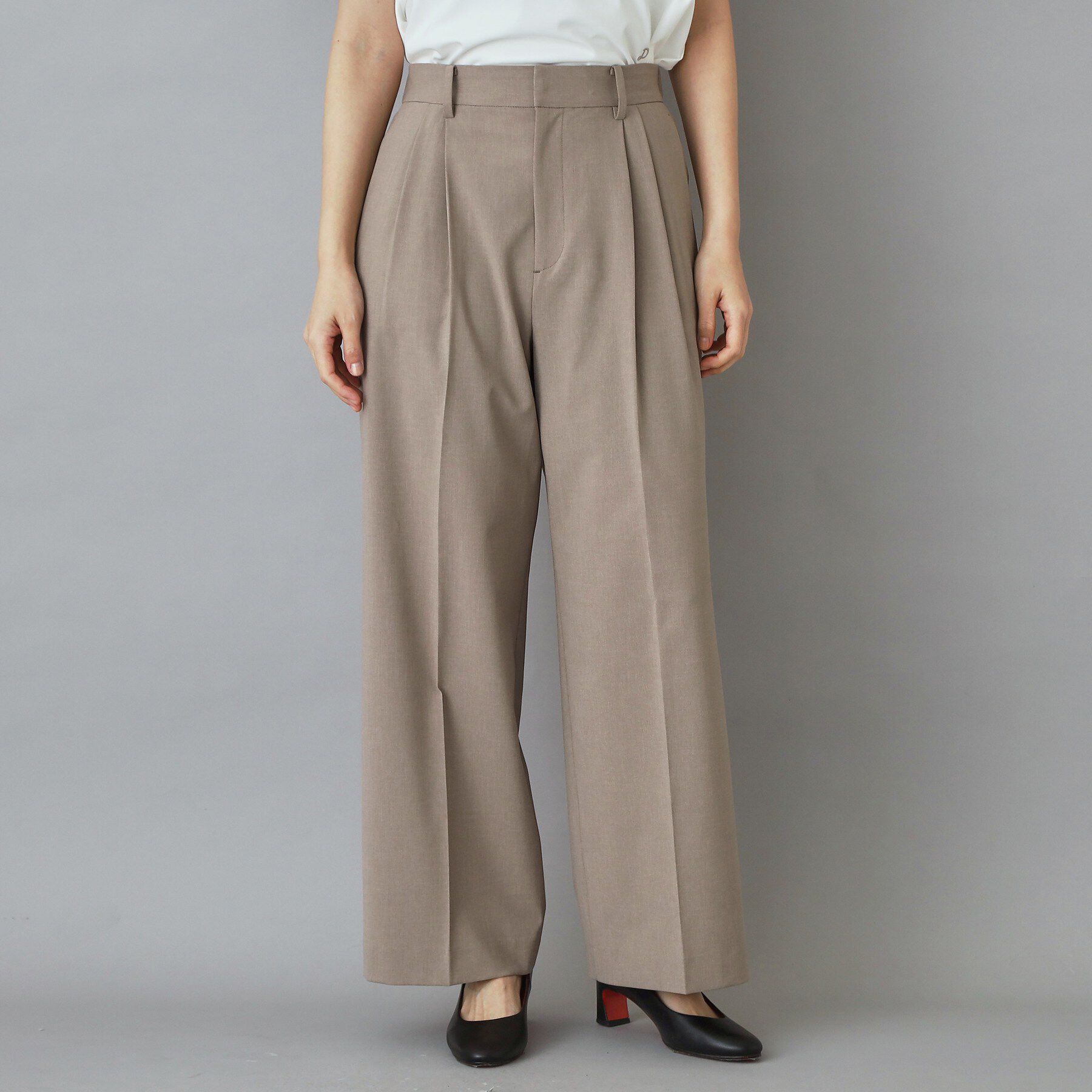 DRESSTERIOR「【セットアップ可】ウォッシャブルタックワイドパンツ」|その他|