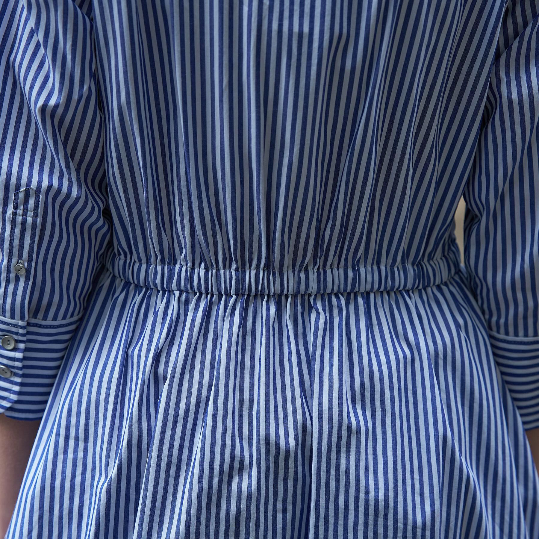 DRESSTERIOR「七分袖ストライプシャツワンピース」|ワンピース|