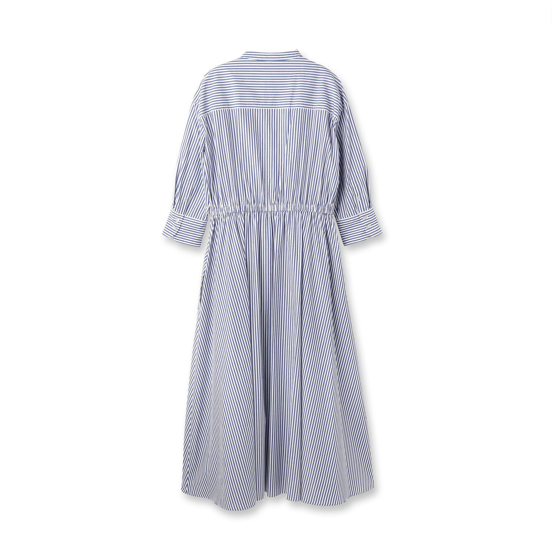 DRESSTERIOR「七分袖ストライプシャツワンピース」|ワンピース|